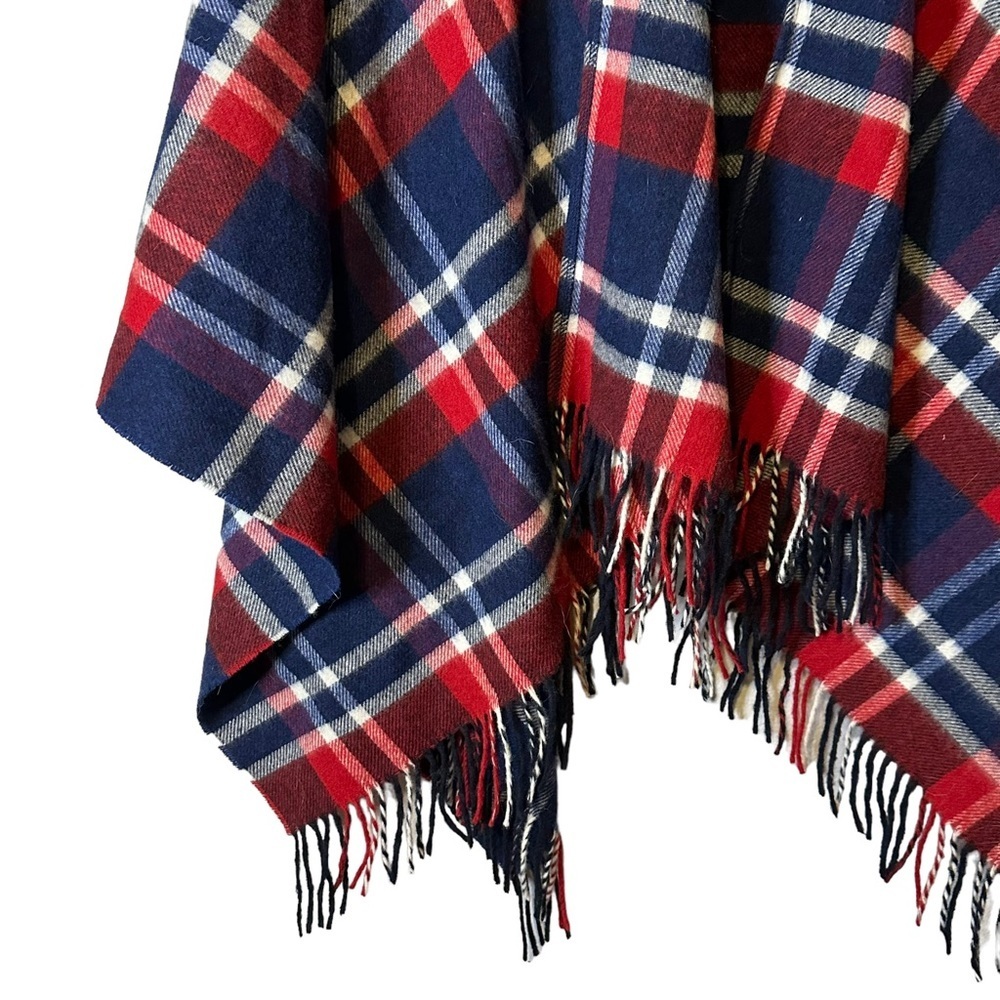 Brooks Brothers Red Fleece 100% Wool Wrap Cape Cardigan Made‎ in England - Picture 3 of 13